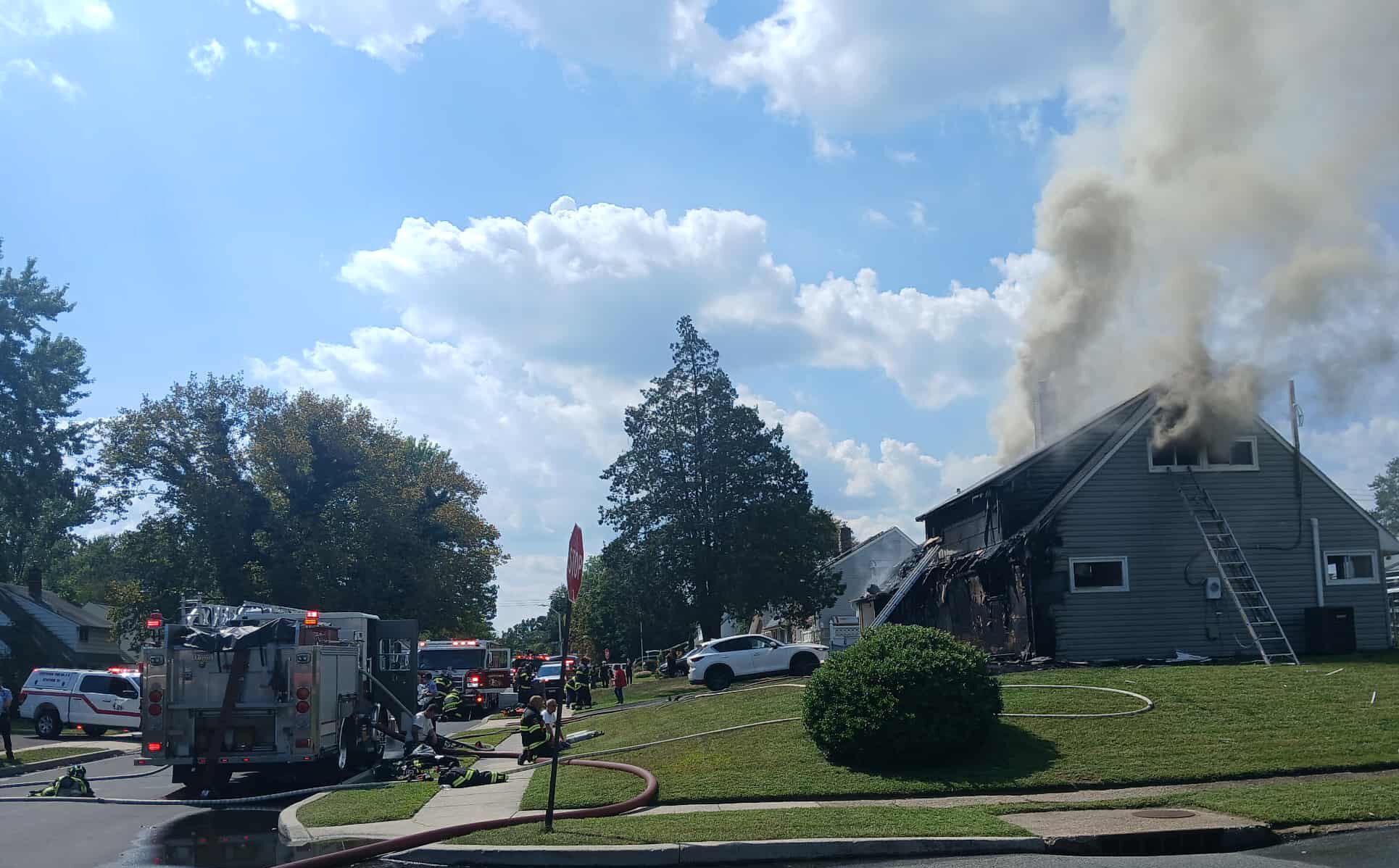 fire wrecked a home