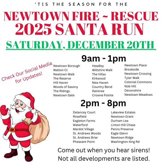 Fire Rescue Santa Update: More Companies Announce Their 2025 Santa Tours - Lower Bucks Source